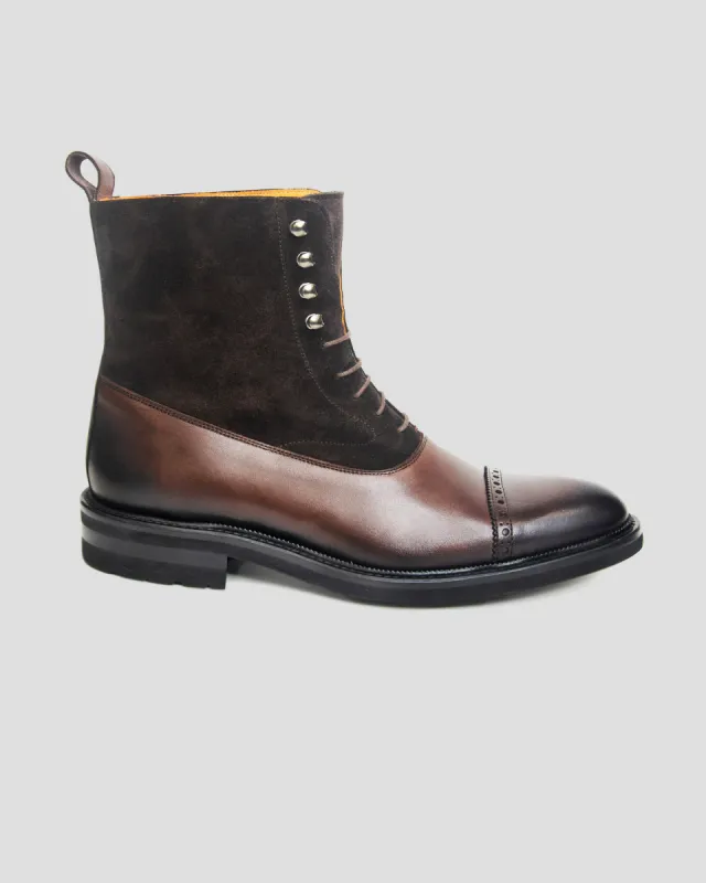 SG Logan High Top Boots V1 - Dark Brown sold by Southern Gents