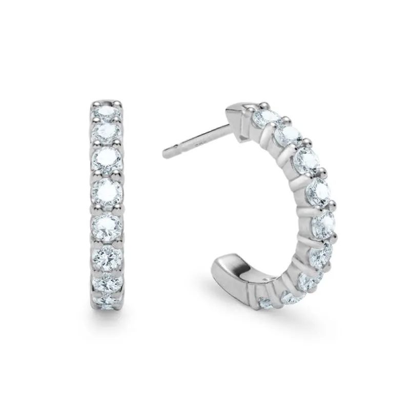 Personalized Rosecliff Birthstone Earrings in 14k Gold sold by Haverhill