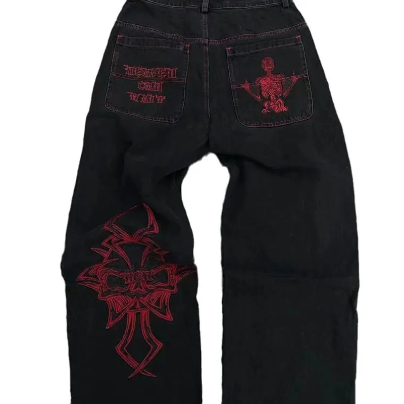 Embroidered Skull Hip Hop Cargo Pants sold by GTHIC