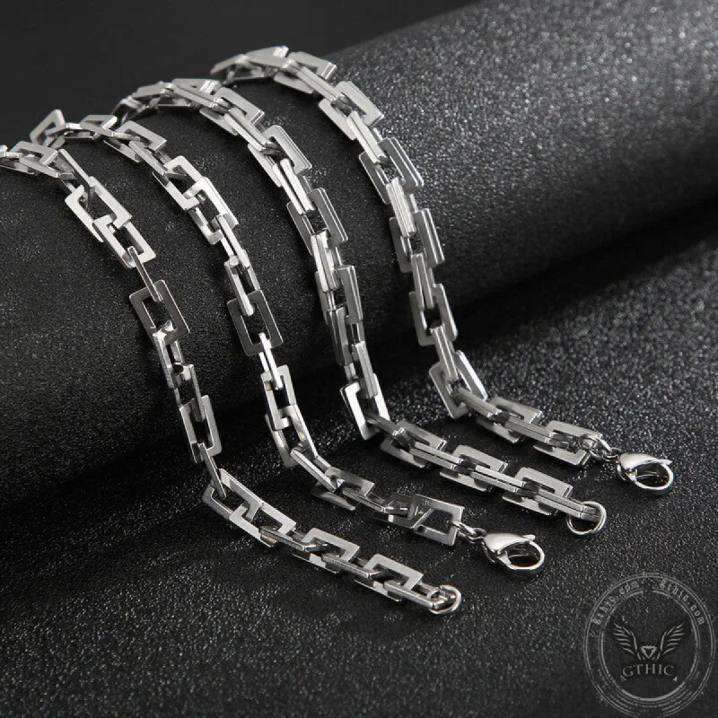 Punk Box Chain Stainless Steel Necklace sold by GTHIC