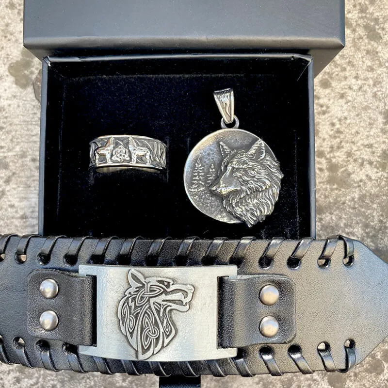 3 Pcs Fenris-wolf Stainless Steel Jewelry Set sold by GTHIC