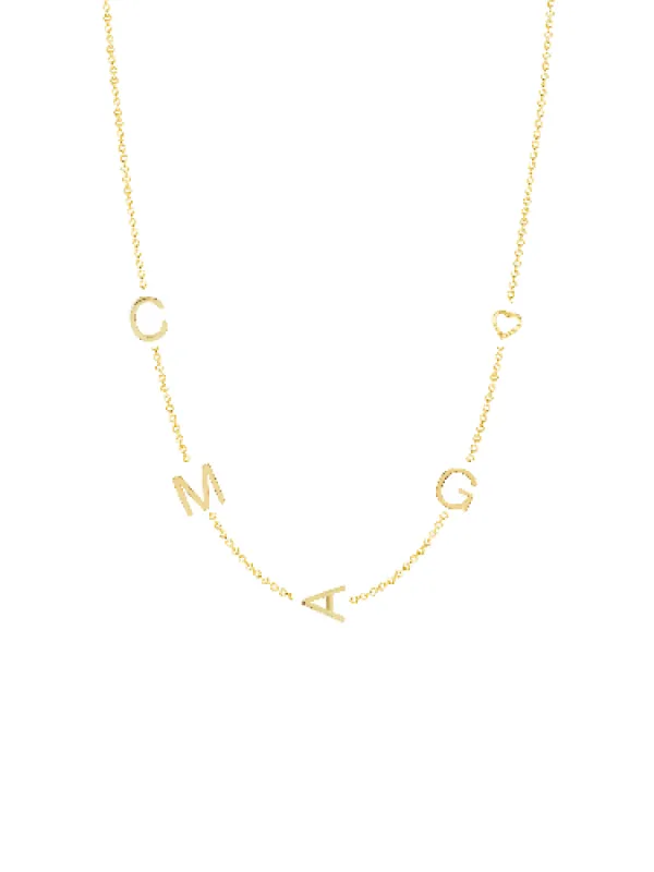 The Initial Necklace 14K - 4 Letters sold by LeMel