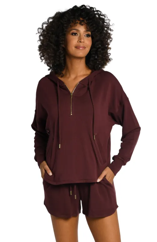 Living In Leisure French Terry Knit Hoodie - FINAL SALE sold by La Blanca