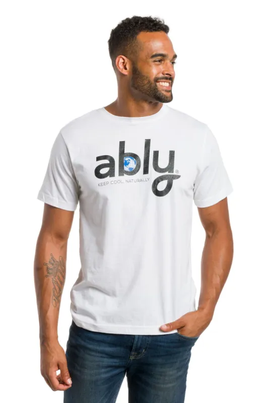 Ably Globe |  Men's Keep Cool Naturally T-Shirt sold by Ably Apparel