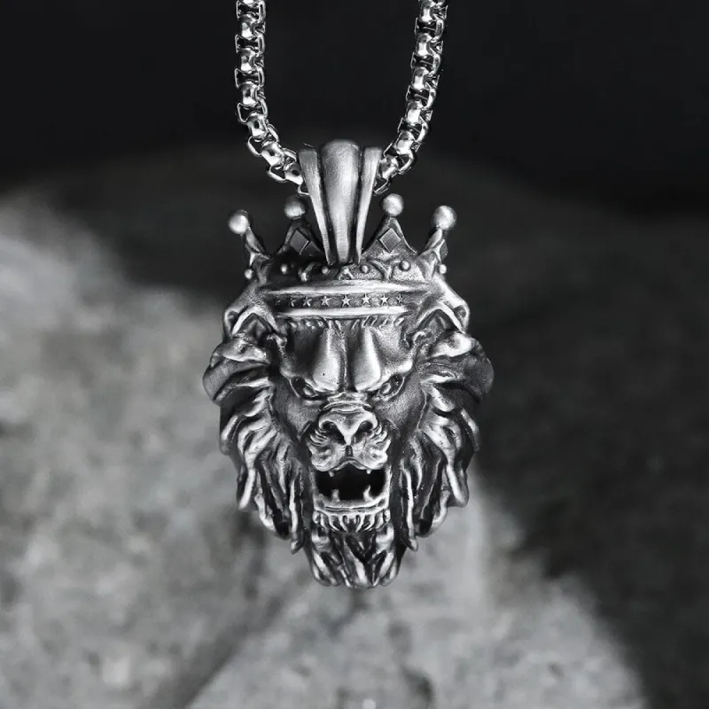 Lion King Crown Pure Tin Necklace sold by GTHIC