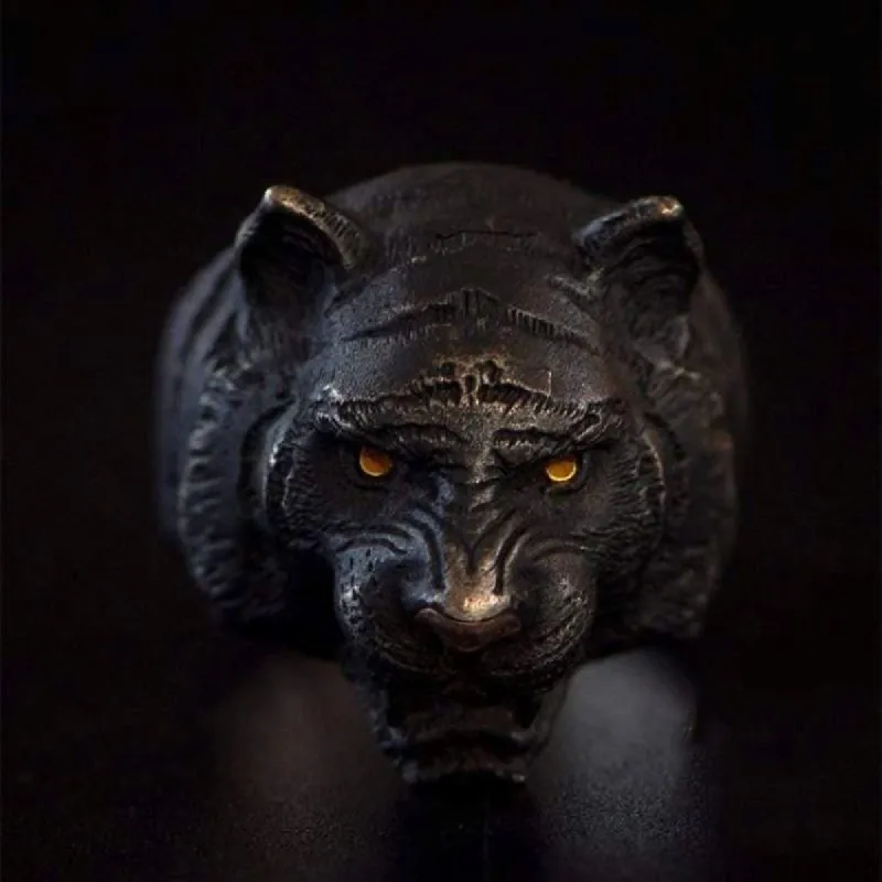 Black Tiger Sterling Silver Copper Ring sold by GTHIC