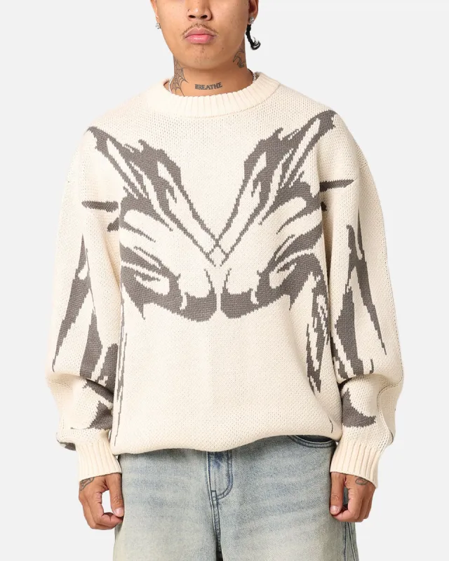 Loiter Cyber Knit Sweater Off White sold by Culture Kings
