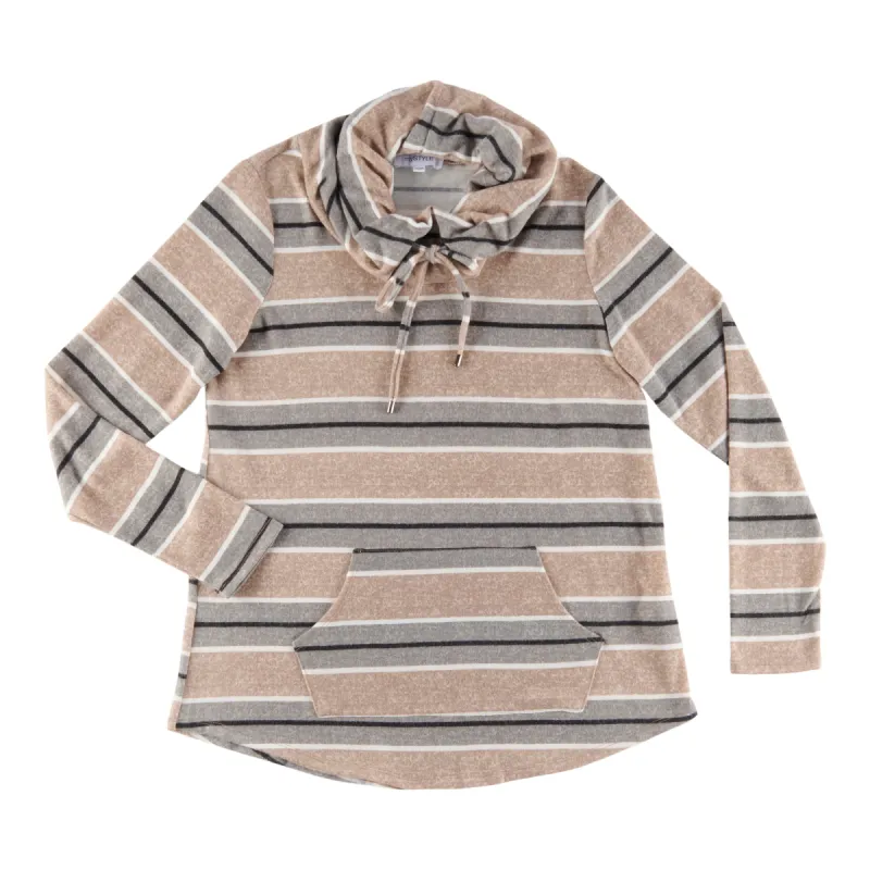 mySTYLE Women's Quest Striped Cowl Neck Snit Top sold by Giant Tiger