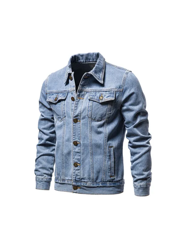 Men'S Slim Fit Denim Cardigan Jacket sold by Oeyes