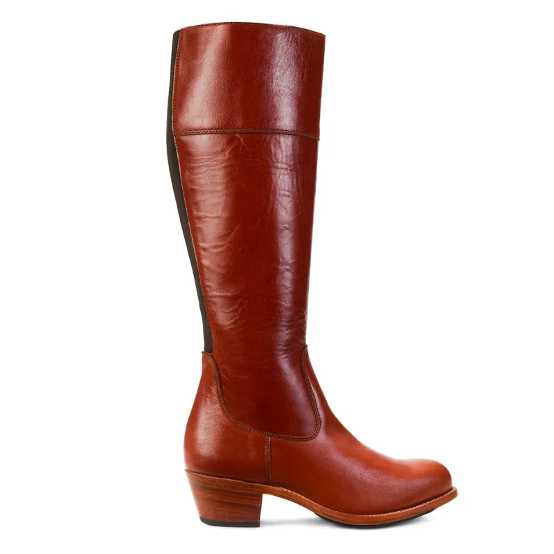 The Condesa in Chestnut ~ Wide ~ Standard Calf 37cm sold by Adelante Shoe
