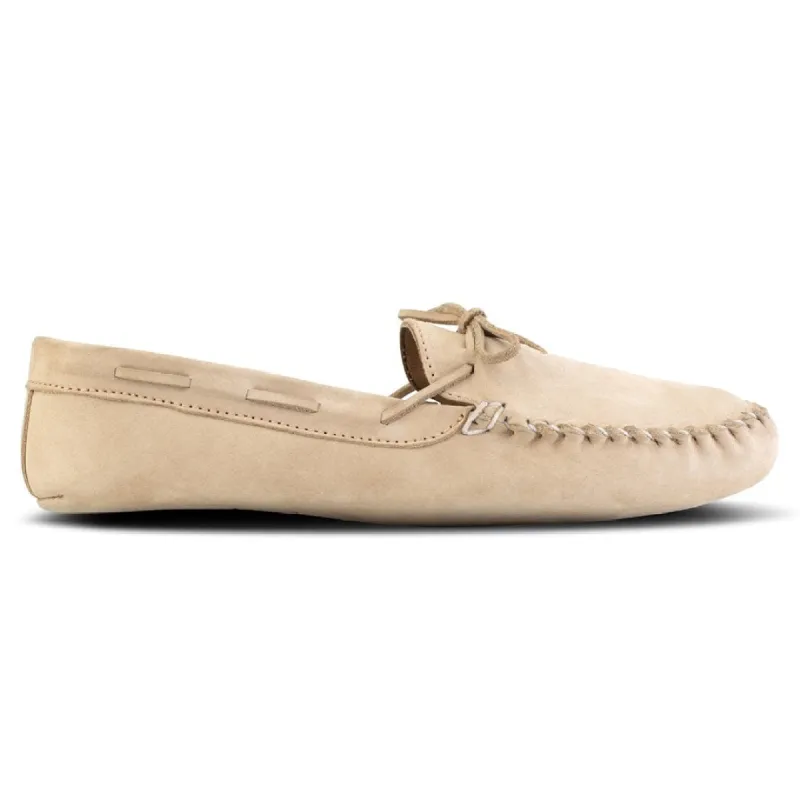 The Women's Moccasin in Oatmeal ~ Standard/Narrow sold by Adelante Shoe