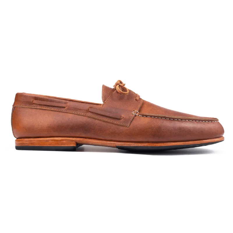 The Nautico in Caramel ~ Wide sold by Adelante Shoe