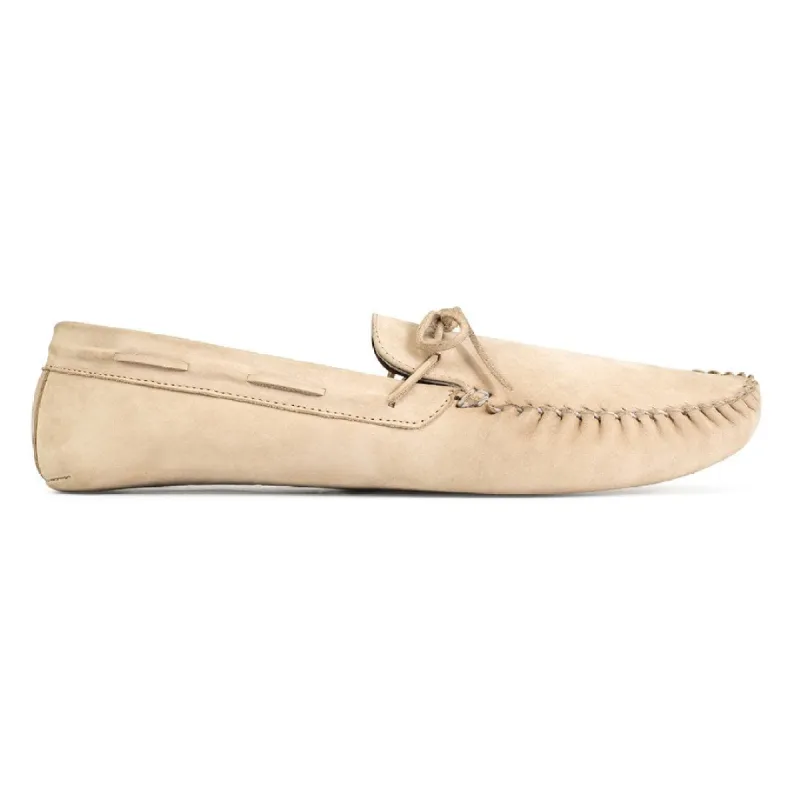 The Men's Moccasin in Oatmeal ~ Wide sold by Adelante Shoe