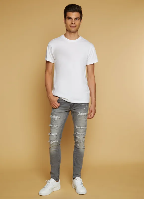 Mens Bandana Skinny Jeans sold by Rainbow