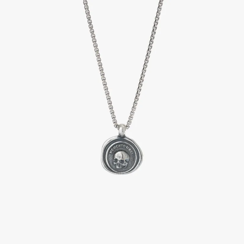 Sterling Silver Memento Mori Necklace sold by WP Standard