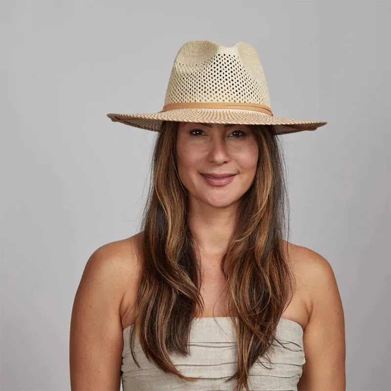 Ezra | Womens Wide Brim Straw Sun Hat sold by American Hat Makers