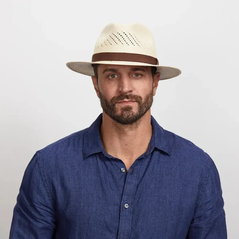 Tulum | Mens Panama Straw Fedora Hat sold by American Hat Makers