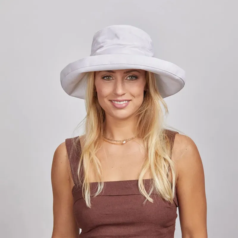 Sunny | Womens Wide Brim Cotton Sun Hat sold by American Hat Makers