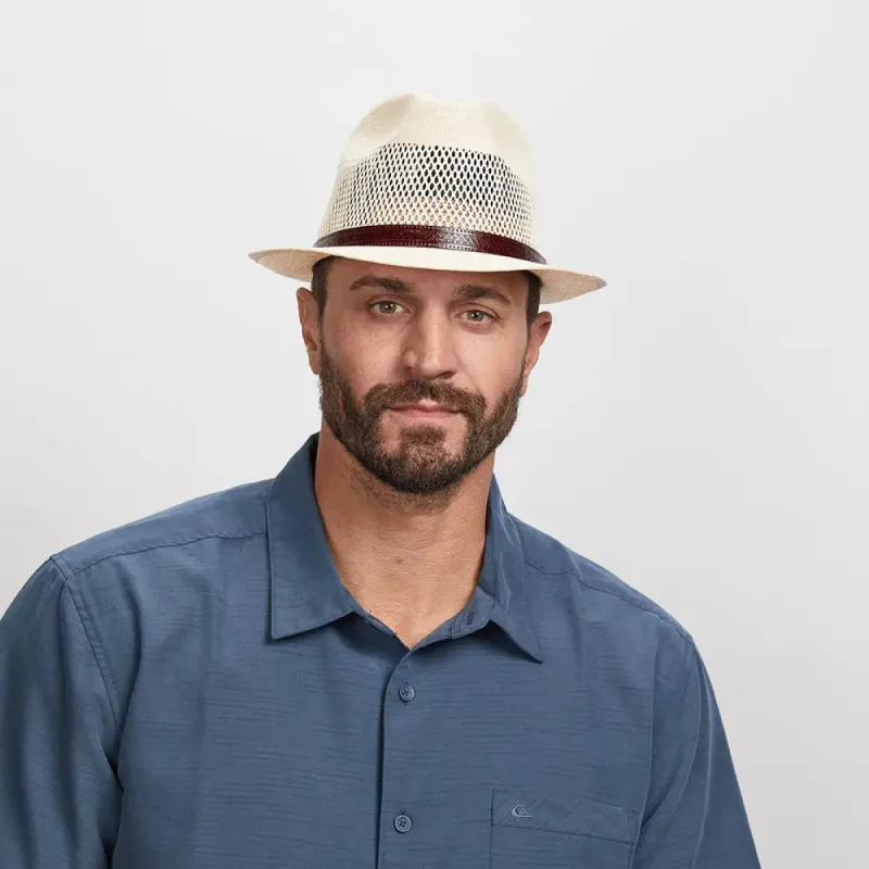 Tuscany | Mens Fedora Firm Straw Trilby Hat sold by American Hat Makers