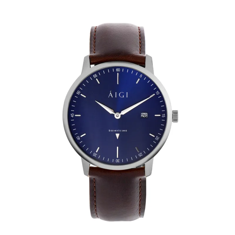 BARENTS SEA 40MM - BROWN LEATHER sold by Aigi Time