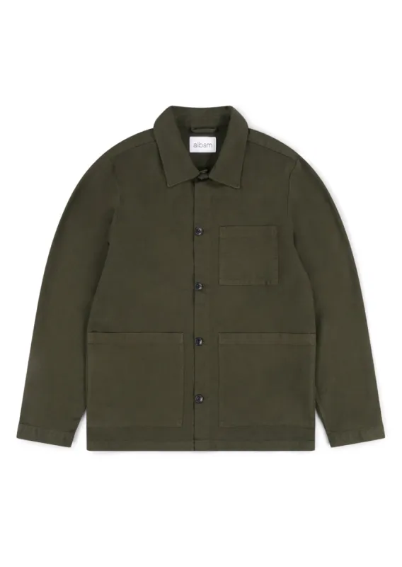 Twill Work Shirt in Green sold by Albam Clothing