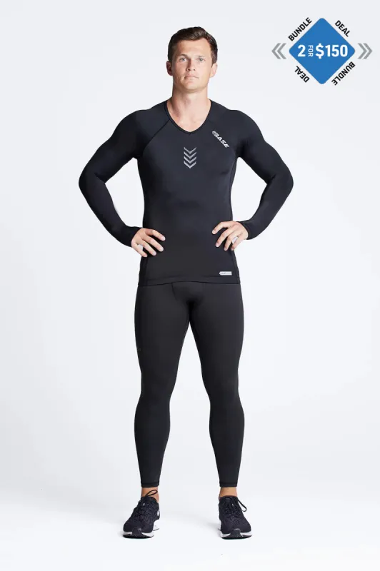 BASE Men's Long Sleeve Compression Tee - Black sold by BASE Compression