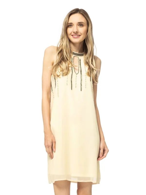 Beaded Sleeveless Halter Party Dress sold by Anna-Kaci
