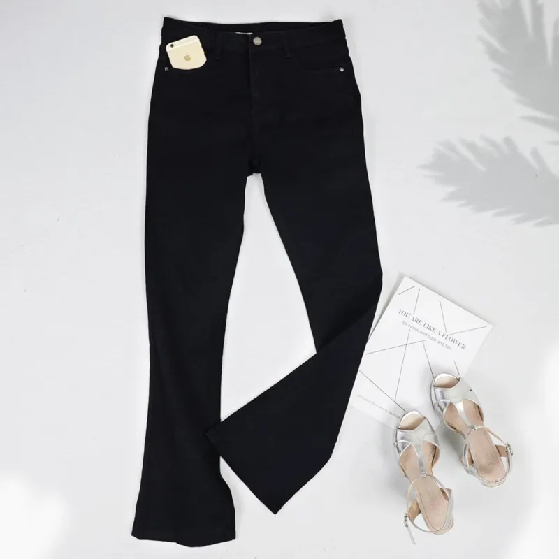 Back-Seam Flare Denim sold by Anna-Kaci