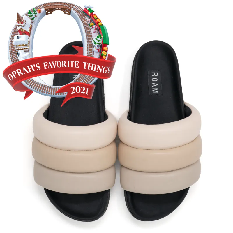 ROAM Puffy Sandals Nudes Vegan Leather sold by ROAM
