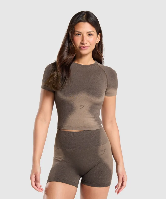 Gymshark Blur Seamless T-Shirt - Archive Brown/Soul Brown sold by Gymshark