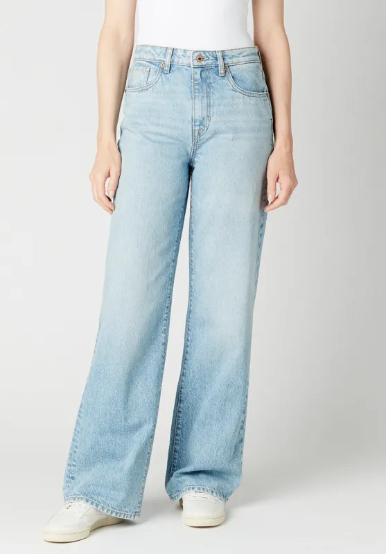 High Rise Wide Leg Addie Mid Blue Jeans - BL15816 sold by Buffalo Jeans