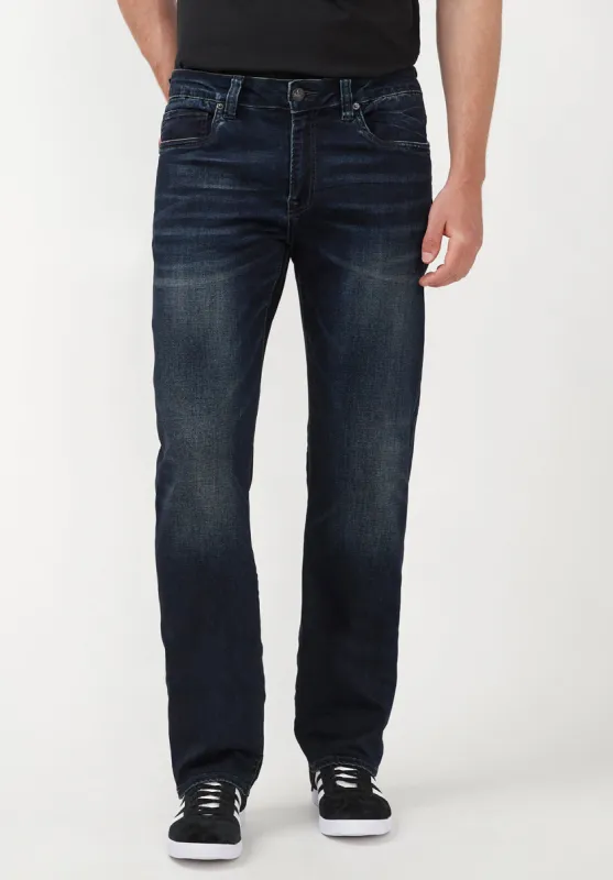 Relaxed Straight Driven Men's Jeans in Authentic Indigo - BM22137 sold by Buffalo Jeans