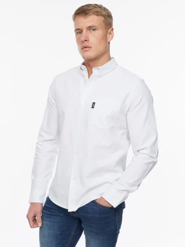 Dewey Oxford Shirt White Stripe sold by Brand Corner