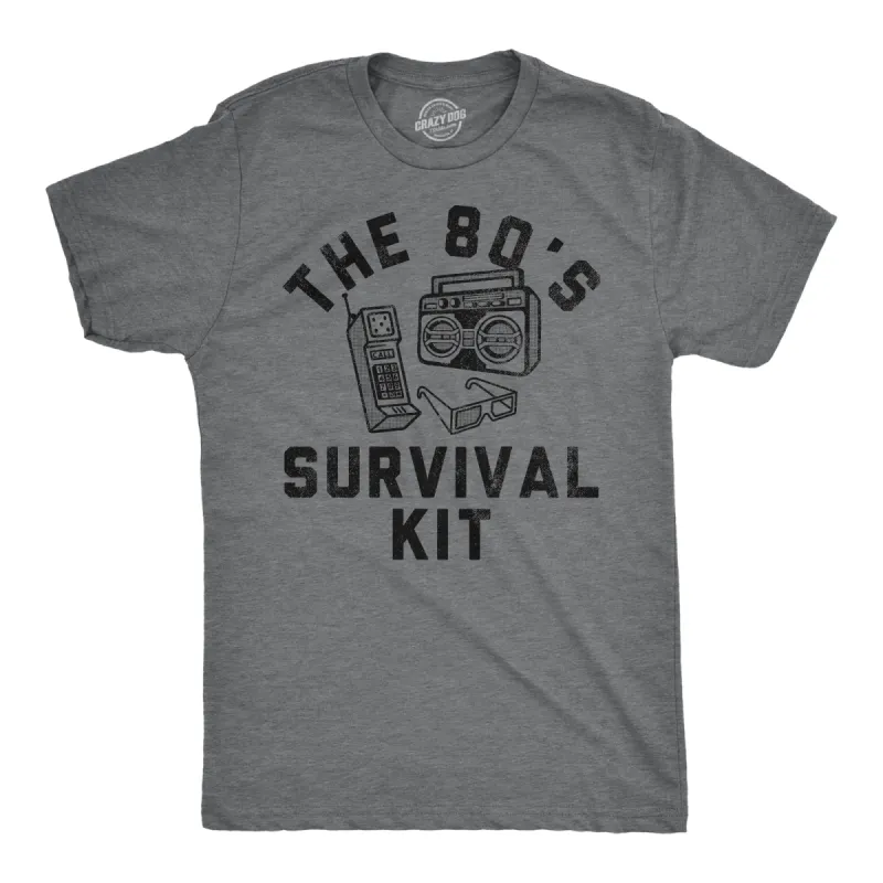 The 80s Survival Kit Men's T Shirt sold by Crazy Dog T-Shirts