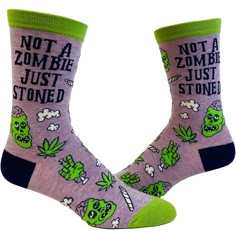 Women's Not A Zombie Just Stoned Socks sold by Crazy Dog T-Shirts
