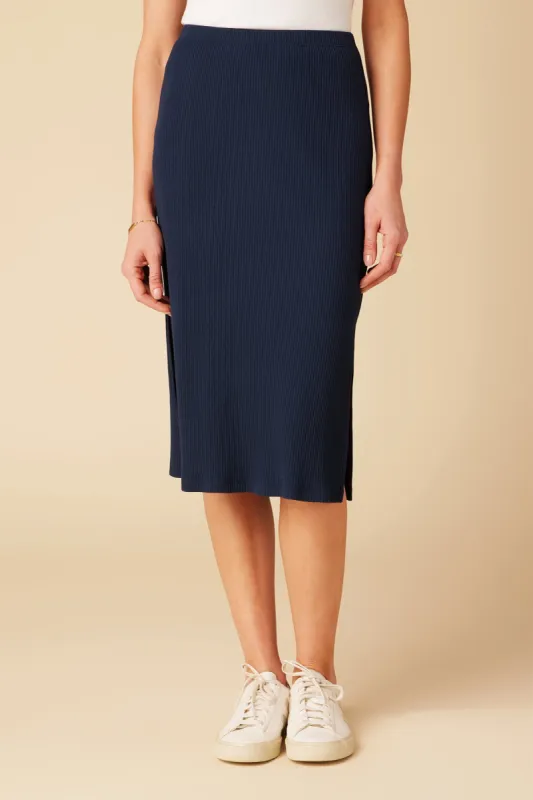 Vindy Paris Rib Skirt - Ocean sold by Amour Vert