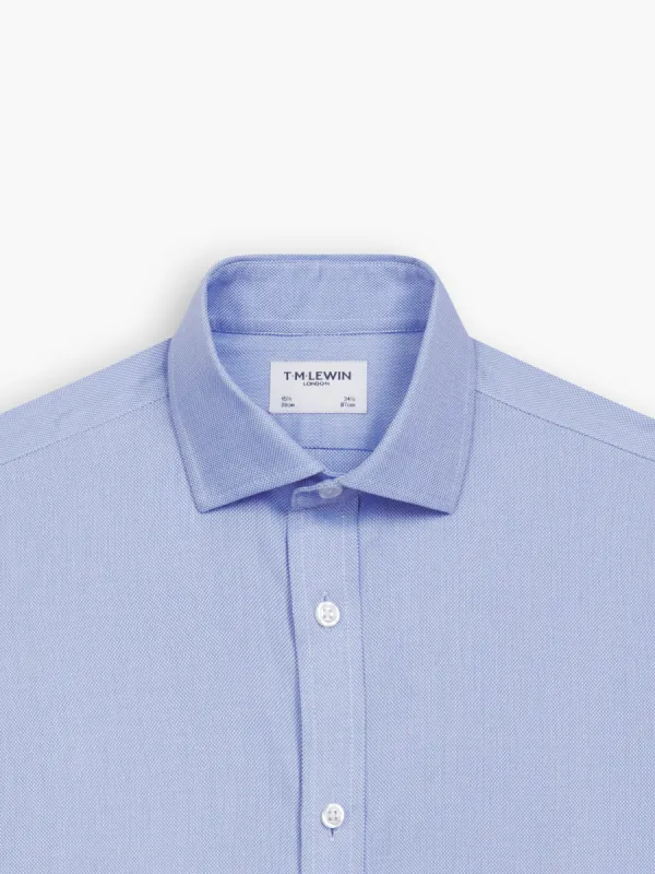 Non-Iron Blue Oxford Slim Fit Single Cuff Classic Collar Shirt sold by T.M.Lewin