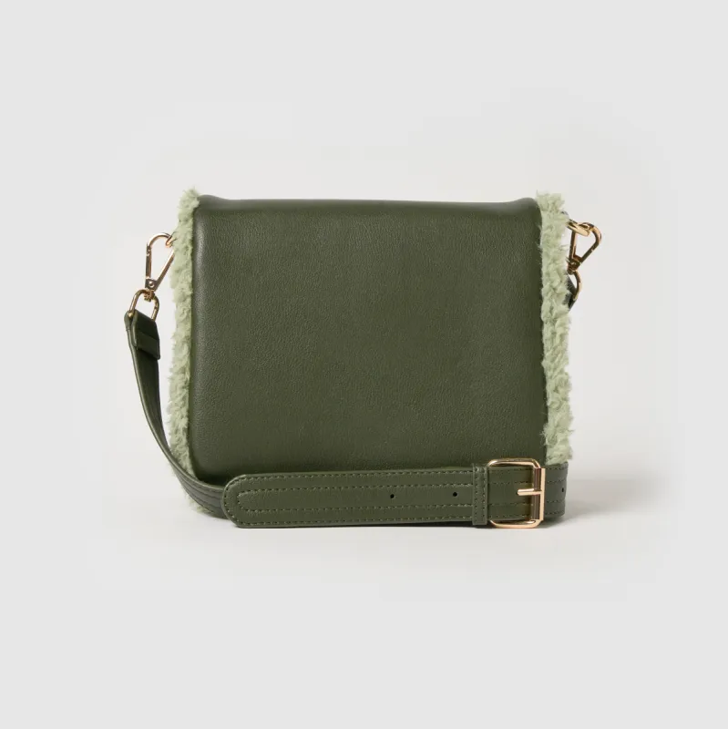 Shearling Crossbody - Olive sold by Urban Originals