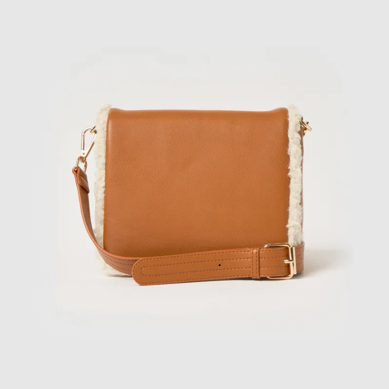 Shearling Crossbody - Tan sold by Urban Originals