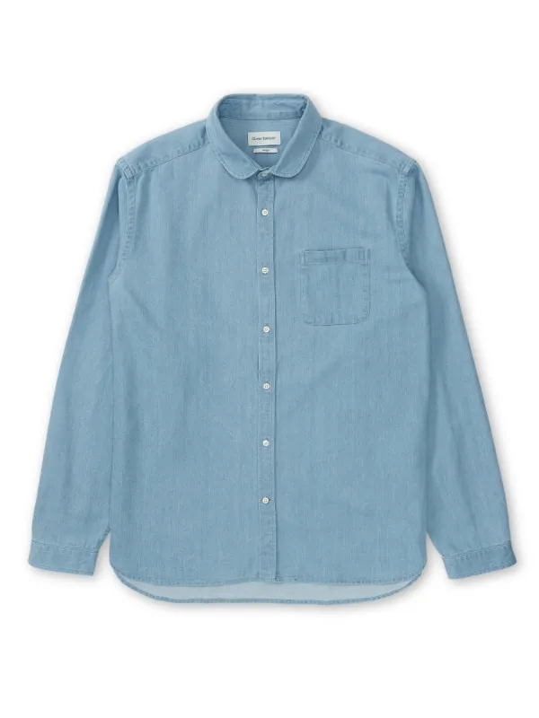 Eton Collar Shirt Mullins Denim Indigo Light sold by Oliver Spencer