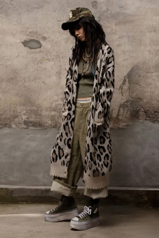 LONG CARDIGAN - LEOPARD sold by R13
