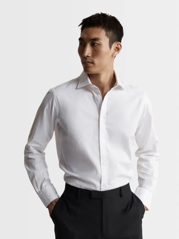 White Oxford Slim Fit Single Cuff Classic Collar Shirt sold by T.M.Lewin