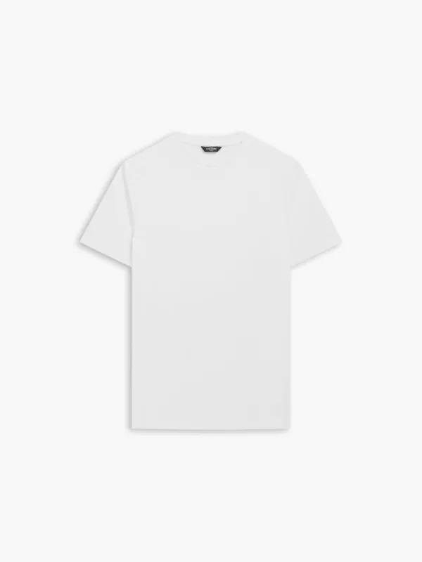 White Organic Cotton Crew Neck T-Shirt sold by T.M.Lewin