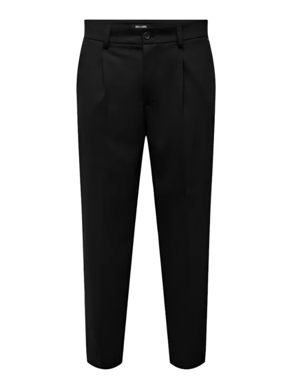 Pale Pleat Loose Pantalon Black sold by Burned Sports