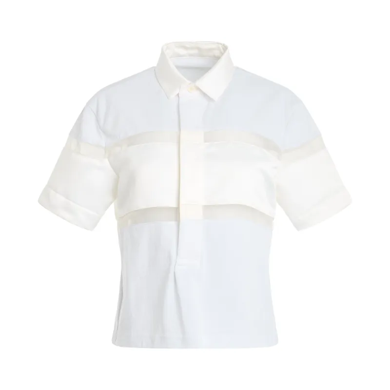 Cotton Jersey Rugby T-Shirt in White sold by MARAIS