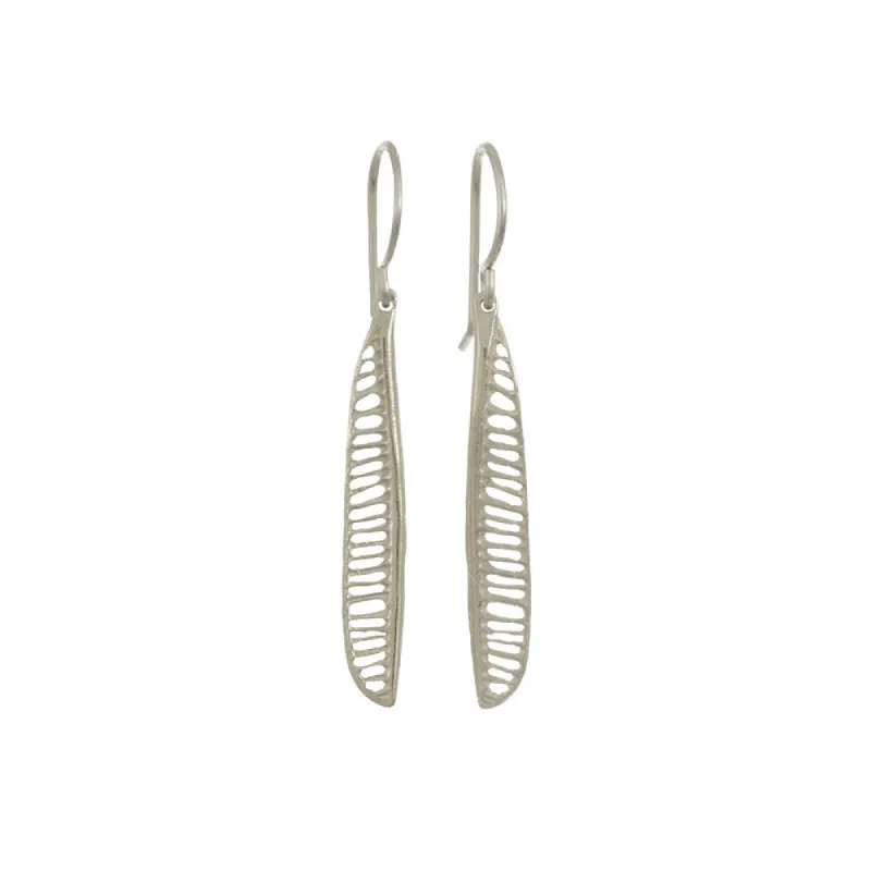 Large Half Plumeria Cutout Earrings sold by Catherine Weitzman Jewelry