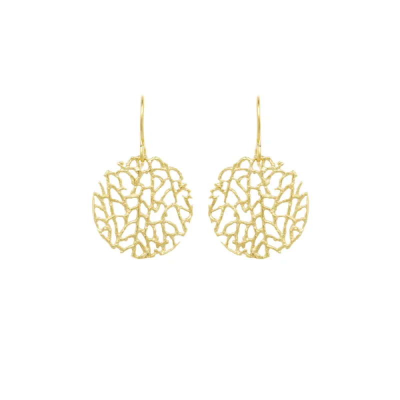 Mini Coral Disc Earrings sold by Catherine Weitzman Jewelry