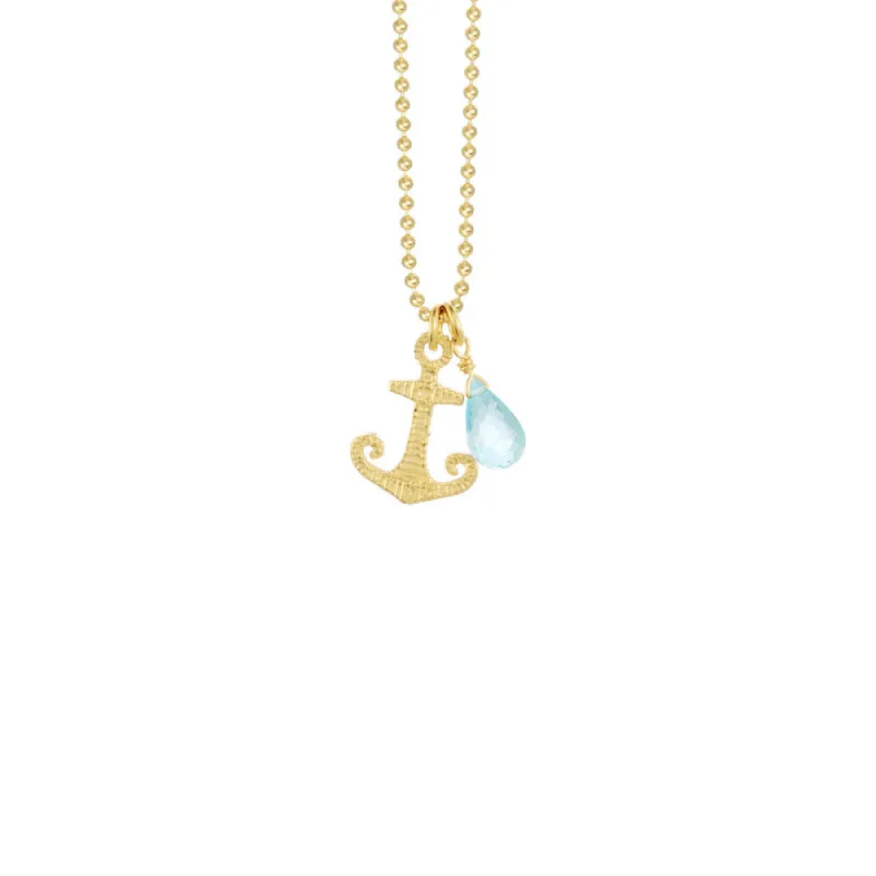 Anchor Necklace with Briolette sold by Catherine Weitzman Jewelry