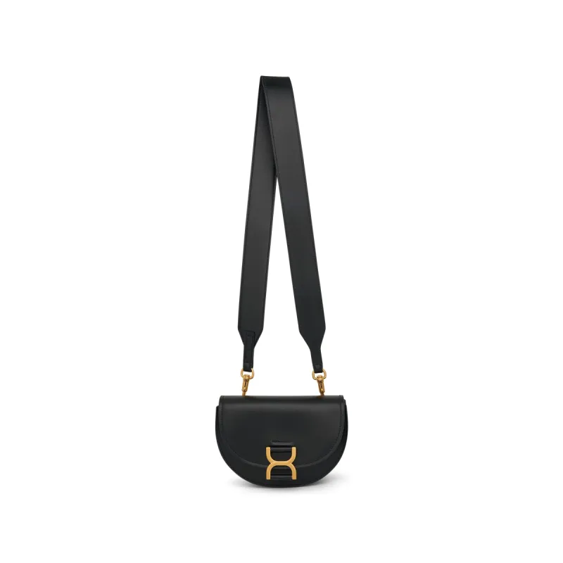 Mini Marcie Leather Shoulder Bag in Black sold by MARAIS