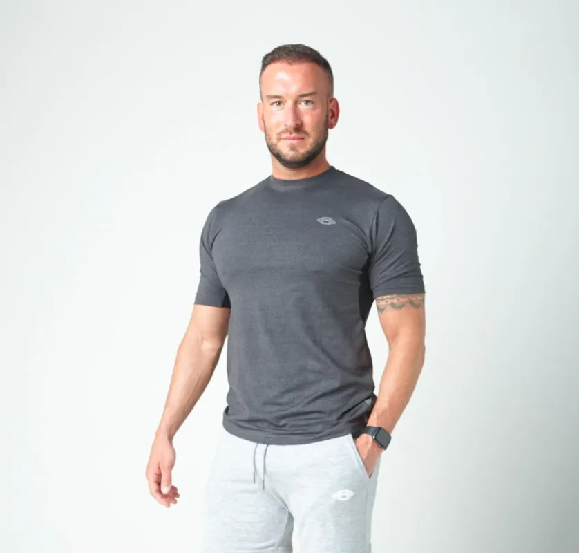 Optimum Performance T-Shirt - Charcoal Black sold by Buzz Physique